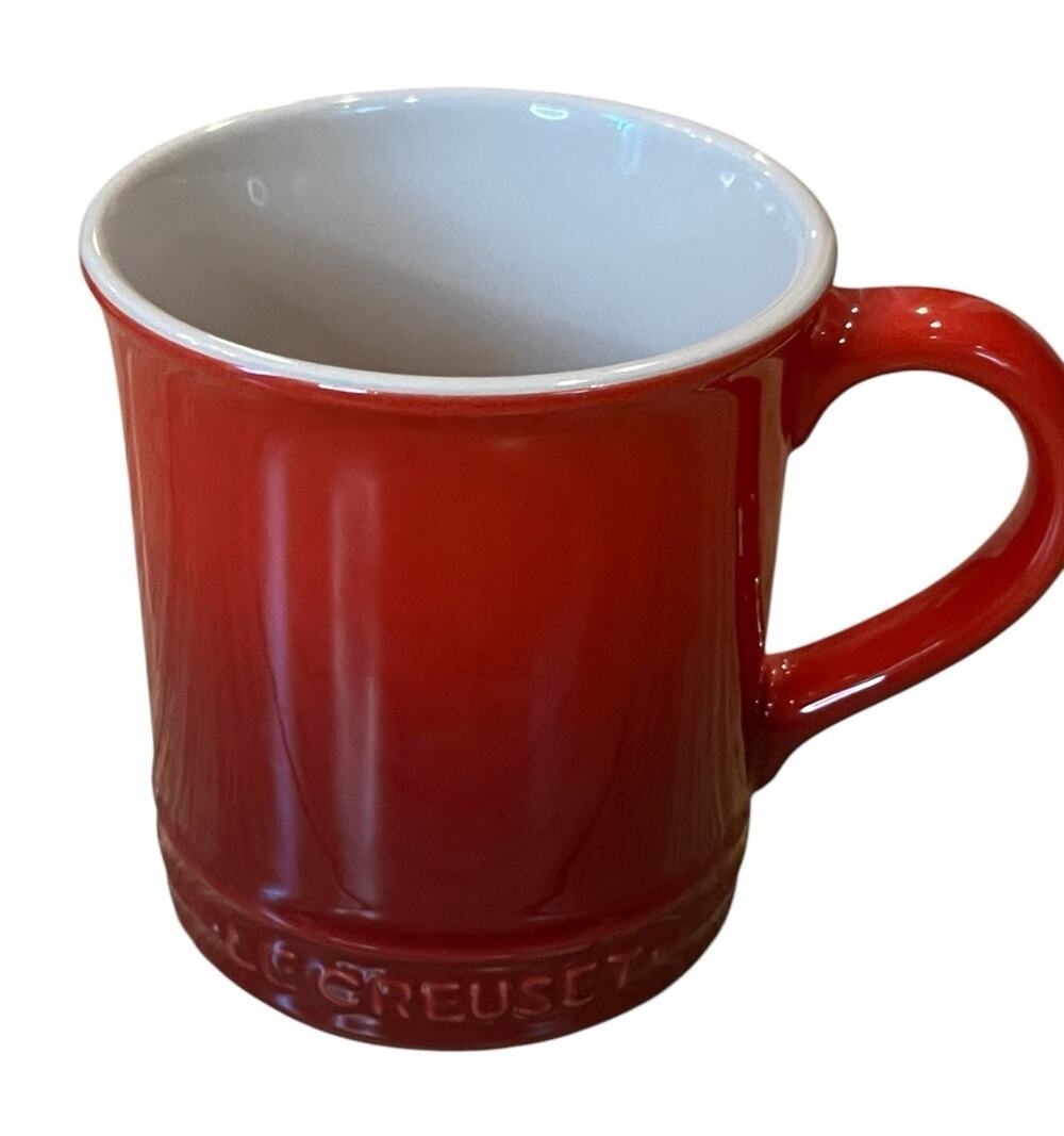Le Creuset Mug Cup 14oz Red Cerise Cherry Stoneware Coffee Glazed Kitchen Ombré